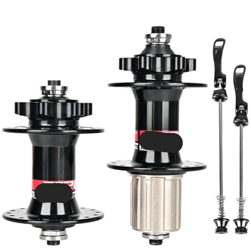 ARC 120 Click Hub Mountain Bike Hubs For Front And Rear Disc Brake Compatible With 28 32 36 Holes Thru Axle For 8 9 10 11 12 Speed32H Black