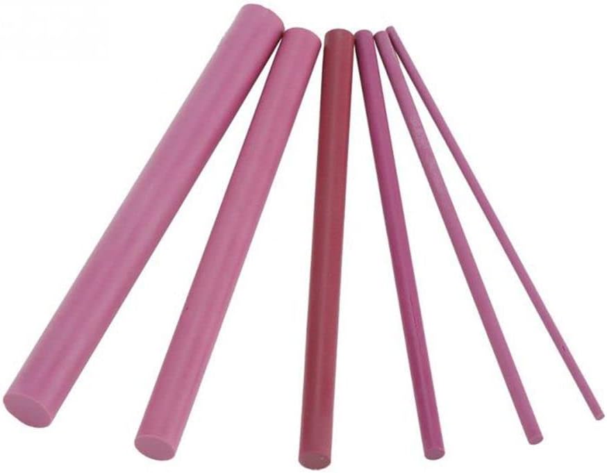 6PCS 3000 Grits Ruby Sharpening Stone Cylindrical Whetstone Sharpener Professional Polishing Grinding Tool