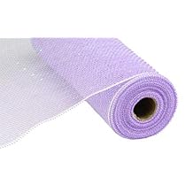 Craig Bachman 10.5" Poly Mesh Roll: 10 Yards (Iridescent Lavender) Craft Floral Arrangement Wreath Making Mesh Ribbon