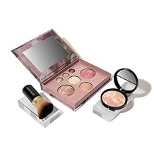 LAURA GELLER NEW YORK Baked Starter Kit: Porcelain - Best of the Best Full Face Palette + Baked Balance-n-Brighten Powder Foundation + Retractable Angled Kabuki Brush Set