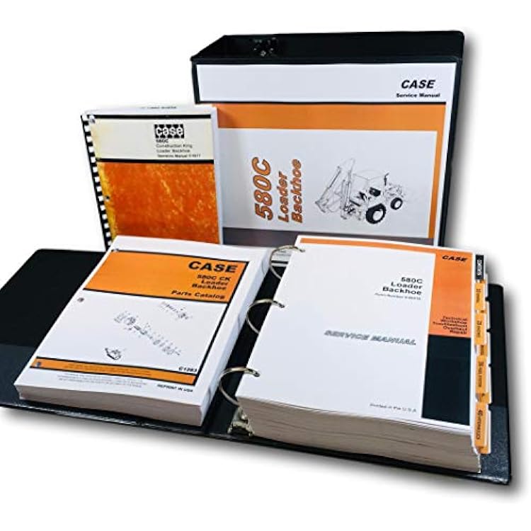 Operators Service Parts Manual Set for Case 580C Loader Backhoe Repair Shop Tractor Ck