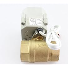 Brass Motorized Ball Valve 1-1/4" DC12V/24V Two Way Normally Closed NPT Electrical Valve (1-1/4'' CR3-01)