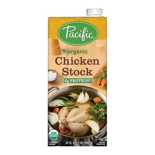Pacific Foods Organic Chicken Stock, 32 Oz Pack of 12