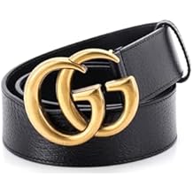 Pre-Loved GG Marmont Belt Leather Wide, Black