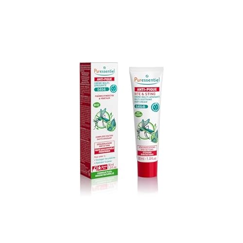 Puressentiel Bite and Sting Multi-Soothing Cream Multi-Soothing Body Cream, Gentle Relief Formula for Kids, 1 oz