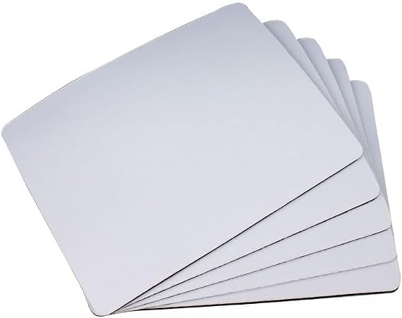 White Sublimation Mouse Pad, 8.7 x 7.1 inches, Blank Rectangle with Wrist Rest,Blank Rectangular Pad for Heat Press Transfer | DIY Craft Printing Surface and Office Desk Accessories with Wrist Rest