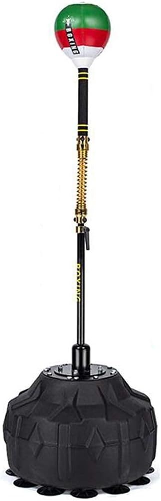 Speed Bags Punching Bag With Stand For Adults Reflex Ball Cobra Bag Indoor 90 deg rebound Cobra Bag Height Adjustment 145~180cm (Color : Black(C) Size : 50 * 50 * 180cm)