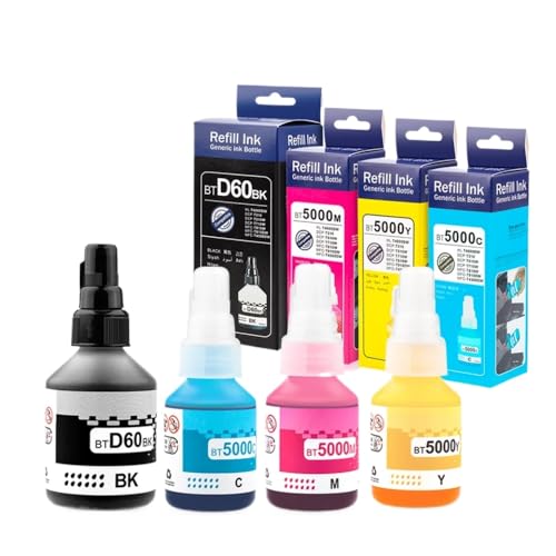 Compatible Refill Dye Ink for DCP-T510W DCP-T710W MFC-T810W DCP-T310 MFC-T910W HL-T4000DW BTD60BK BT5000KCMY - 1SET
