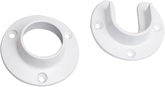 Closet Pro HD CD-0010-WT Heavy Duty Closet Pole Sockets, White