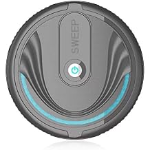 JTLB Robot Vacuum Cleaner Household Smart Sweeping Robot Automatic Cleaner Intelligent Vacuum Cleaner for Hard Floor Tile Pet Hair and Carpets (Black)