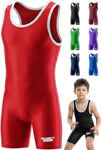 Exxact Sports Youth Wrestling Singlet For Boys, Premium Powerlifting Singlet, Kids Wrestling Singlets For Training