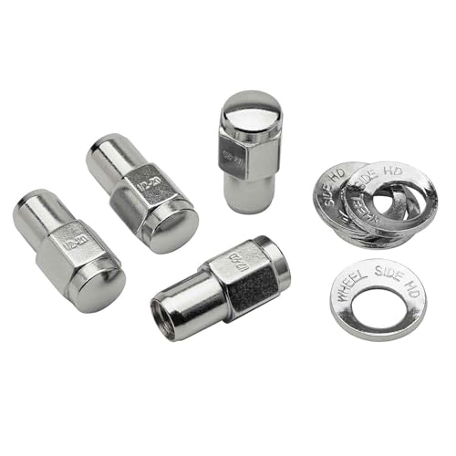 Cragar 27723-4: Lug Nuts, Shank with Washer, 12 in. x 20 RH, Closed End, Chrome Plated Steel, Set of 4