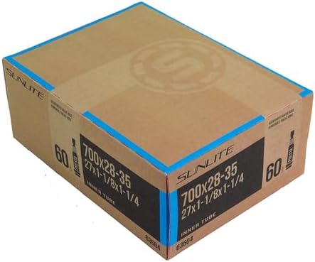 Bicycle Inner Tube, Presta Valve 700c x 28-35, (27x1-1/8 to 1-1/4), 60mm Presta Valve, Bicycle Inner Tube, Sunlite