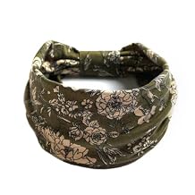 Boho Headband Fashion Wide Headband Knoted Turban Yoga Workout Head Bands Hair Accessories For Women (flower2, 1 Count (Pack of 1))