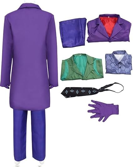 Kids Killer Clown Costume for Boys Halloween Cosplay Outfit 3-14 Years