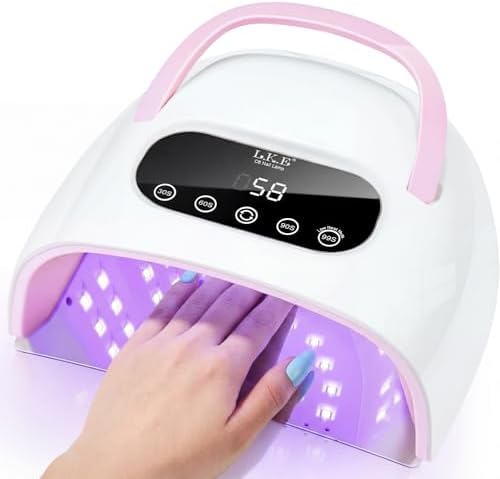 UV LED Nail Lamp, Professional UV Light for Gel Nails with Auto Sensor & 4 Timer Settings, Magnetic Base, LCD Touch Screen, Salon & Home Manicure DIY
