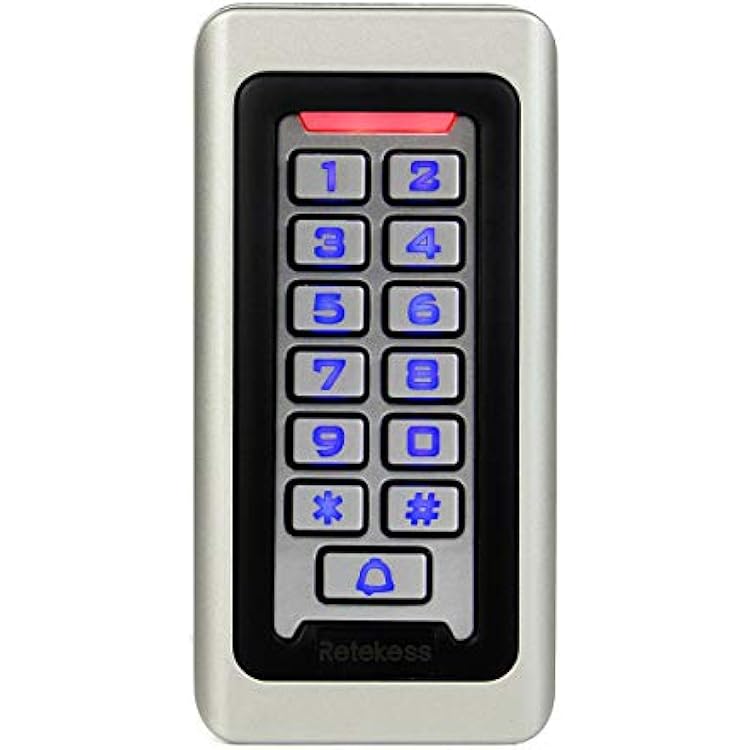 Retekess T-AC03 Security Access Control Keypad,RFID Keypad,Door Access Control,Stand-Alone Keypad,2000 Users,Wiegand 26-bit,Support Proximity RFID Card