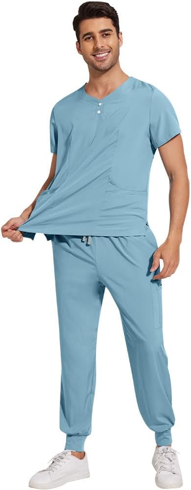 Men and Women's Matching Matte Jogger Suit - Ideal for Beauty Workplaces 2 Pieces