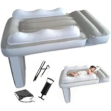 Car Inflatable Bed for Cadillac XT4 XT5 XT6 Escalade Lyriq, Portable Foldable Air Mattress for Kids Travel Sleeping Thickened Car Air Mattress, Pump Safety Belt and Carry Bag Sets
