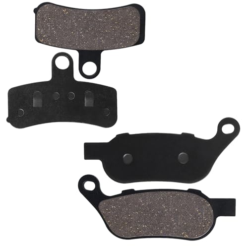 Front and Rear Brake Pads for HD Fatboy, Heritage Softail Classic, Dyna Wide Glide, Super Glide, Standard, Low Rider, Street Bob, Rocker C, Night Train, Custom