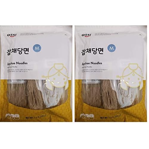 Assi, Sweet Potato Noodles 1.5 Pound, Jabchae, 24 Ounce 2-Pack