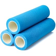 Bates- 9 Inch Foam Paint Roller Covers, 3 Pack, 3/8" Nap, Blue, High Density Foam Roller Covers for Painting Doors, Houses, Cabinets, Ceilings, Furniture, Smooth Even Finishes, Flat Surfaces