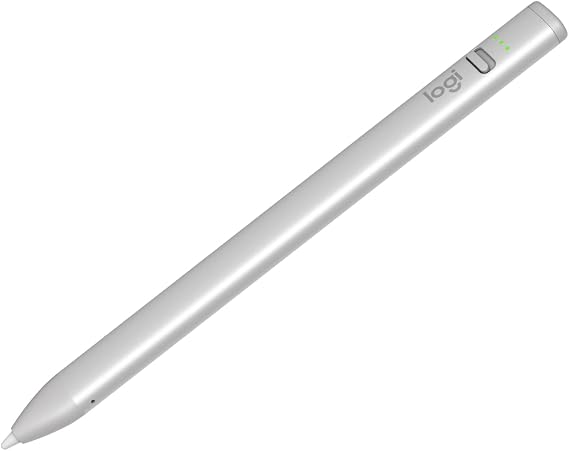Logitech Crayon digital pencil for iPad (iPads with USB-C ports) | Apple Pencil technology, no lag pixel-precision, dynamic smart tip, fast USB-C charge - Silver