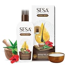 SESA Ayurvedic Strong Roots Hair Oil 100 Ml Hair Strenghtening Reduces Hairfall No Mineral Oil Hair Oil For Women And Men, 3.38 oz