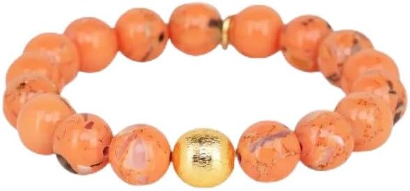 BuDhaGirl Marble Beaded Bracelet - Peach