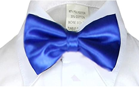 Party Prom Gift Wedding Suits Baby Boy Kid Adult Satin Royal Blue Bow Tie SM-XL