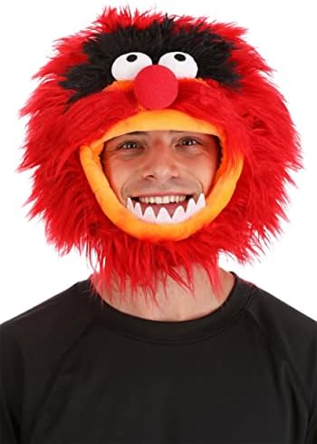 The Muppets Animal Jawesome Costume Hat - Plush Design with Faux Fur, Officially Licensed
