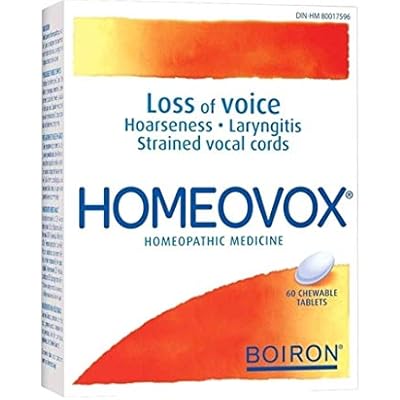 HOMEOVOX N60 - Chewable Tablets - Treat Loss of Voice Hoarseness Laryngitis Strained Vocal Cords