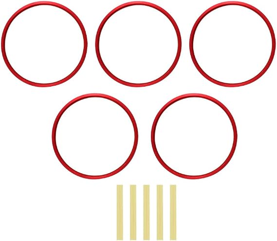 Red Air Vent Rings Compatible With Audi TT TTS TTRS MK2 8J 2006-2014 Air Conditioner Vent Outlet Ring Trim Decoration Sticker