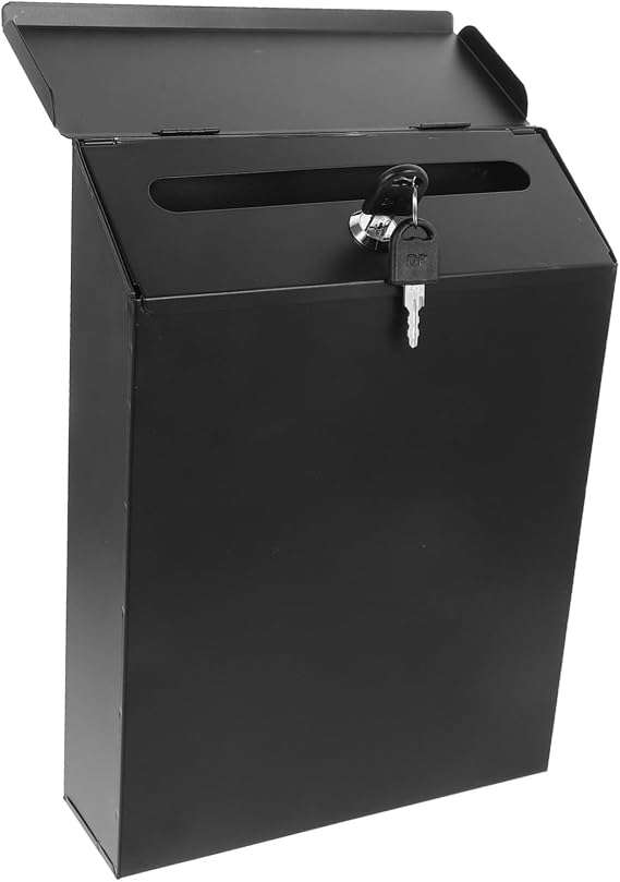 Holibanna Wall Mounted Mailbox with Lock Outdoor Hanging Mailbox for Home Office Elegant Design Durable Decorative Letter Box for Outside Use