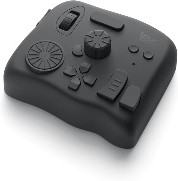 TOUR BOX Elite - Bluetooth Video Editing Controller Color Grading Speed Editor, Intuitive Control, Professional Digital Creator Console for Davinci, Premiere, Final Cut Pro and More, Mac/PC (Black)