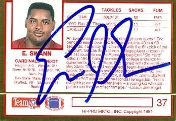 Autograph 119152 Phoenix Cardinals 1991 Action Packed No. 37 Eric Swann Autographed Football Card