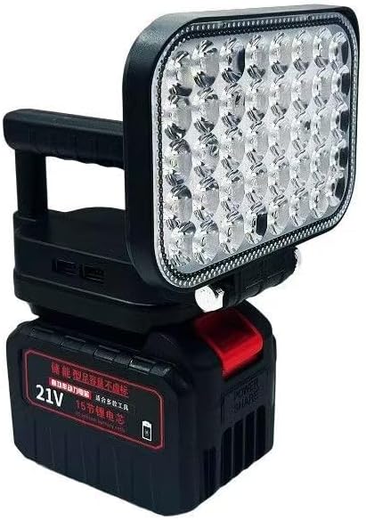 LED Work Light Compatible with lxt 18V/21V/24V Battery, Work Light 180 Rotatable, Dual-Beam Wide Range Illumination, Pressure-Resistant Drop-Proof Shockproof, (Batteries not Included)