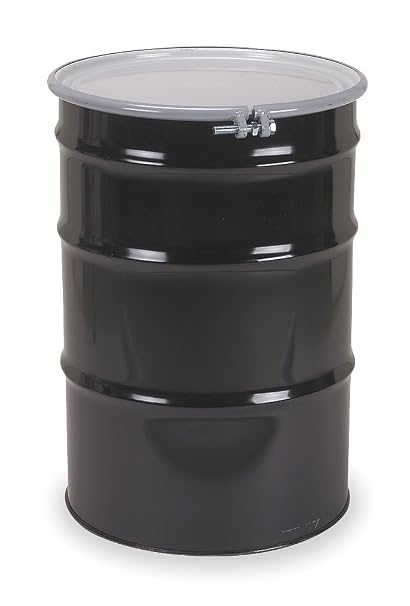 SKOLNIK Carbon Steel Open Head Drum, 55 gallons, Bolt Ring, 1.5mm Body Gauge (Pack of 1)