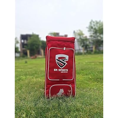 SR Sports Cricket Duffle Bag, Red, Large Equipment Storage with Shoe Compartment