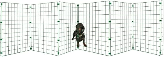 Conka Pets – Outdoor Dog Fence – Low Level Wire Garden Barrier for Dogs and Pets – 60cm High – 5cm x 5cm Mesh Stops Dogs from Jumping – Portable & Lightweight - Covers 11 Foot/3.35 Metre Gap