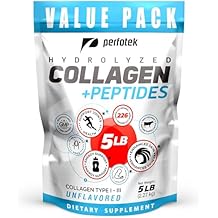 Collagen Powder for Women Men 5Lb Types I &amp; III Unflavored Easy to Mix Hydrolyzed Protein Peptides Non-GMO Grass-Fed Gluten-Free Kosher Pareve Healthy Hair Skin Joints and Nails