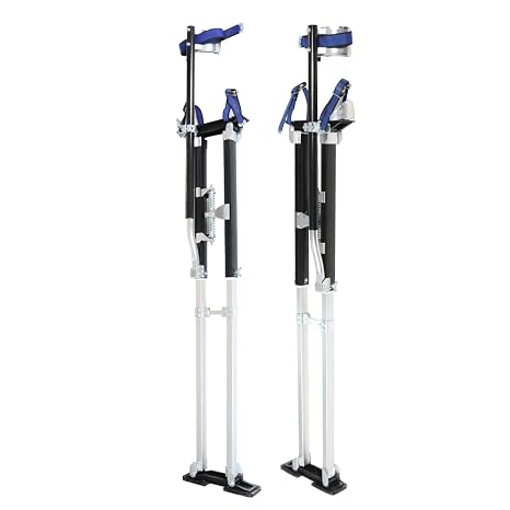 Nakkaa 48-64 Inch Adjustable Aluminum Drywall Stilts for Heavy-Duty Work