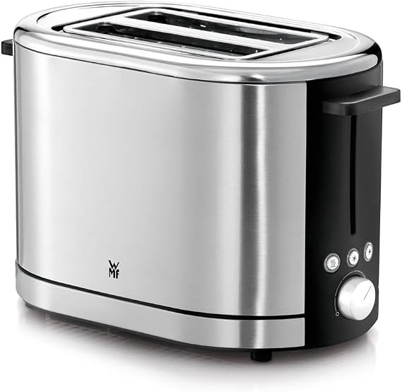 WMF Lono Ekmek Kızartma Makinesi, 2 Dilim Kapasiteli, Çift Hazneli, Büyük ve XXL Dilimler İçin Uygun, Ekmek Isıtma Aparatlı, 7 Kızartma Seviyesi, 900 W, Mat Paslanmaz Çelik