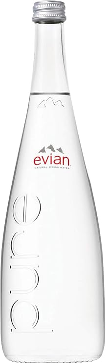Evian Natural Spring Water 750ml Bottle, 12 Pack