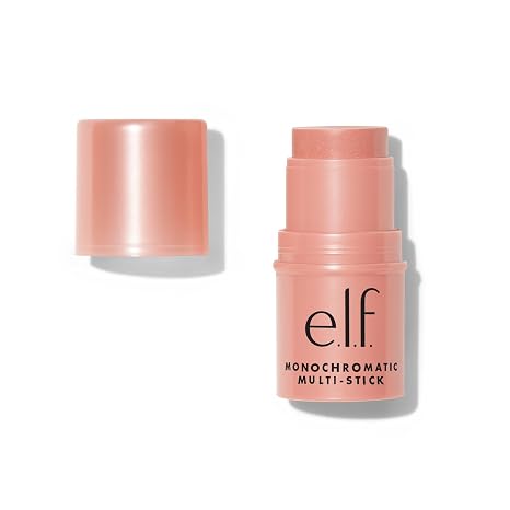 e.l.f. Monochromatic Multi Stick Luxuriously Creamy & Blendable Colour for Eyes Lips & Cheeks Vegan & Cruelty Free Glistening Peach
