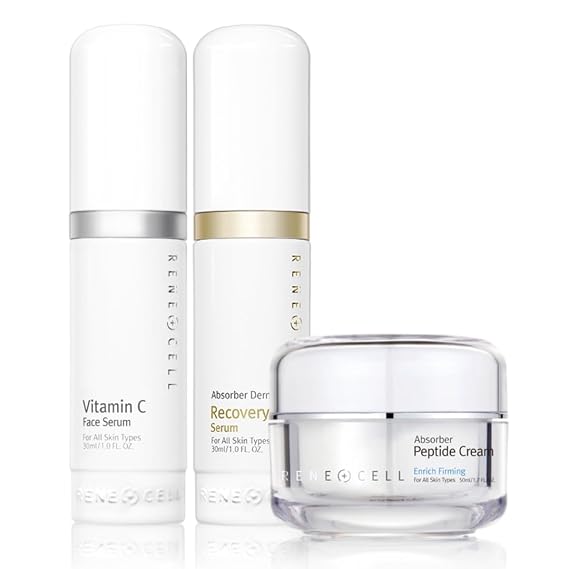 [Rene Cell] Vitamin C Serum + Recovery Serum + Peptide Cream Trio Set