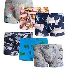 Boboking Little Boys Boxer Briefs Dinosaur Truck Shark Toddler Kids Underwear