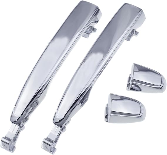 Chrome Outside Door Handle Front or Rear, Left Driver or Right Passenger Fit for Toyota Alphard MNH10 2003-2008, Noah Voxy 2001-2007(2Pcs Rear LH RH Kit)
