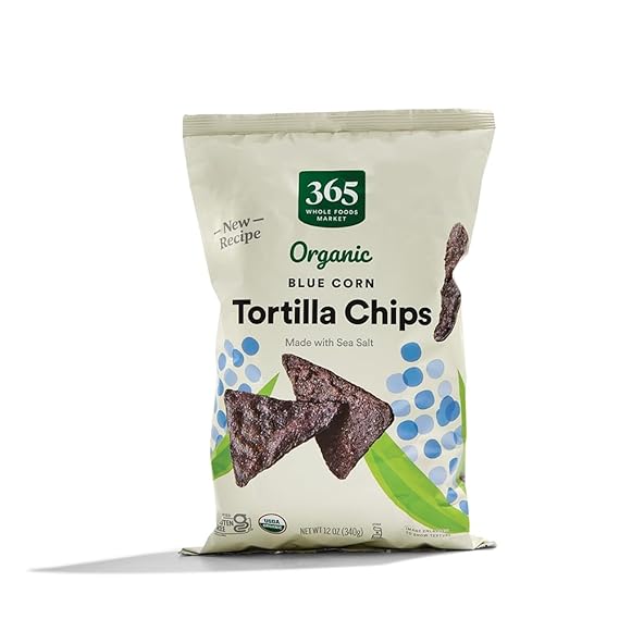 365 by Whole Foods Market, Organic Blue Corn Tortilla Chips, 12 Ounce