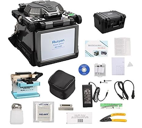 RY-F600 5.6" LCD Fusion Splicer with Optical Fiber Cleaver and Automatic Focus Function